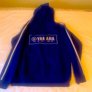 Ladies slim cut hoodie sweatshirt Yamaha Racing blue